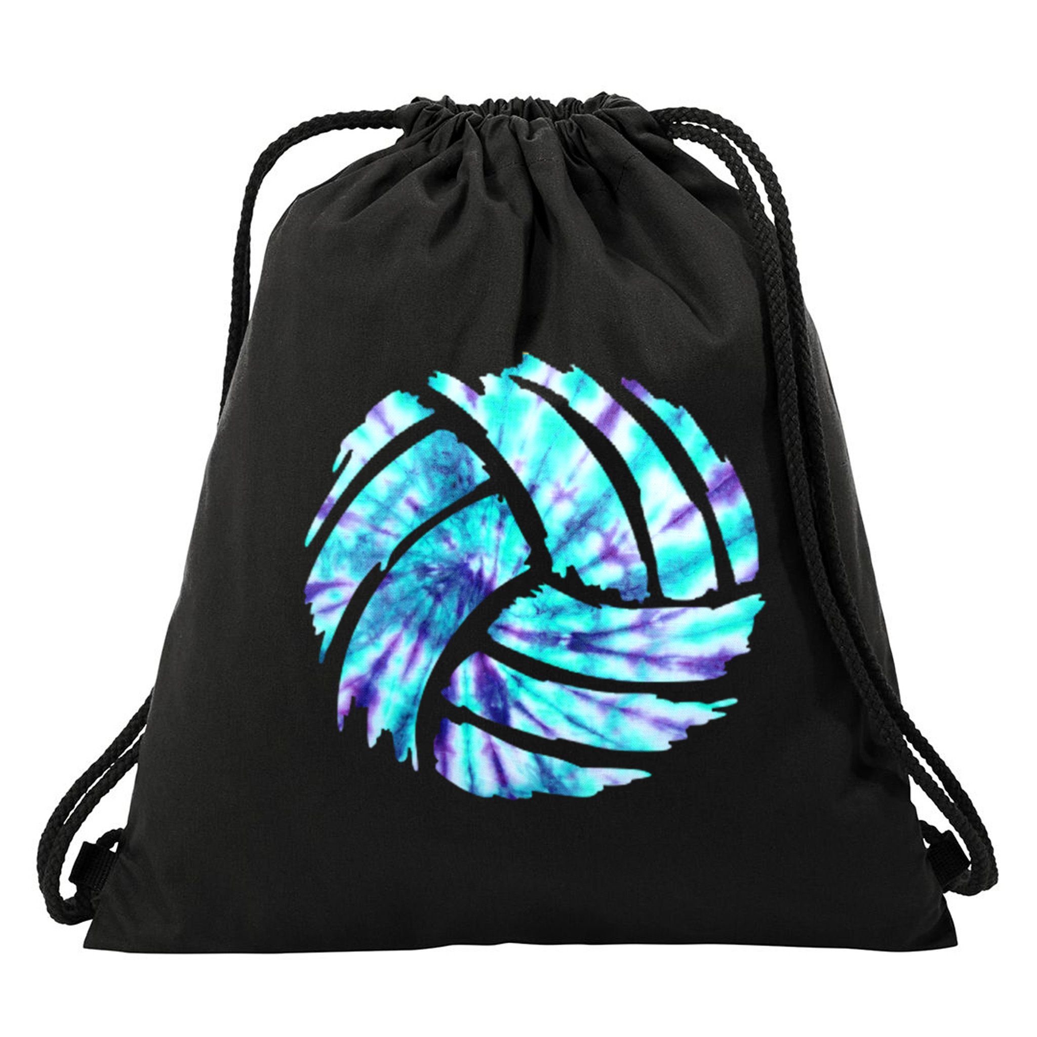 Volleyball Tie Dye Look Blue Purple Perfect Boys Or Girls Gift Drawstring Bag