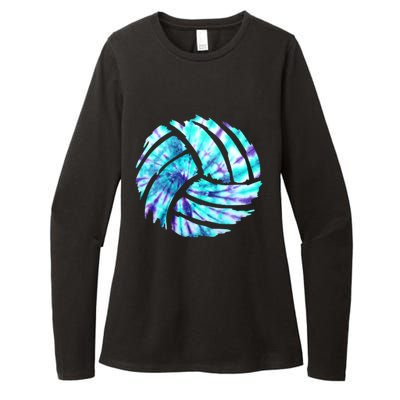 Volleyball Tie Dye Look Blue Purple Perfect Boys Or Girls Gift Womens CVC Long Sleeve Shirt