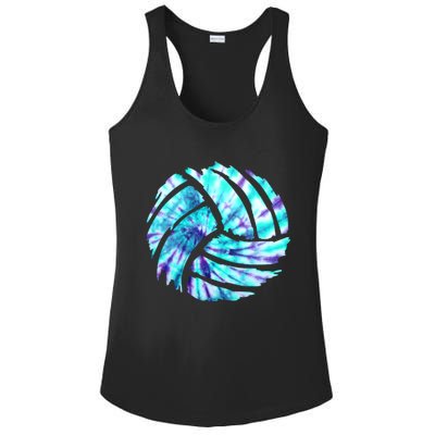 Volleyball Tie Dye Look Blue Purple Perfect Boys Or Girls Gift Ladies PosiCharge Competitor Racerback Tank