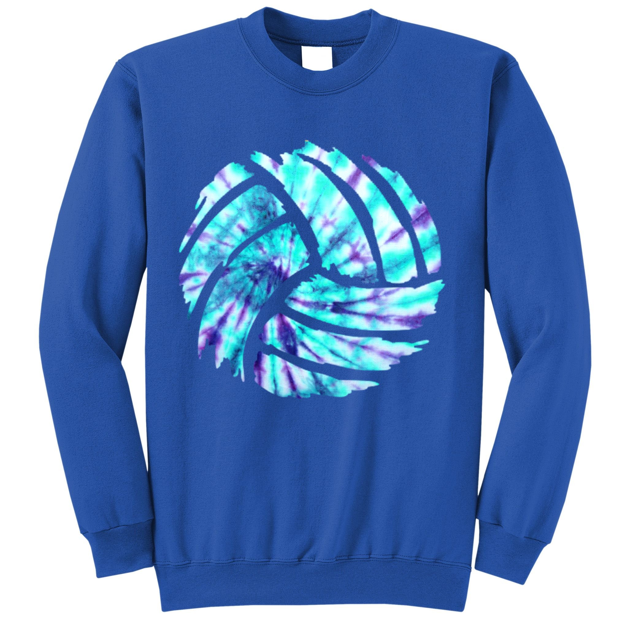 Volleyball Tie Dye Look Blue Purple Perfect Boys Or Girls Gift Sweatshirt