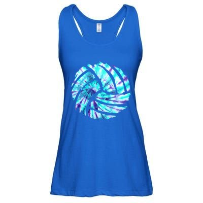 Volleyball Tie Dye Look Blue Purple Perfect Boys Or Girls Gift Ladies Essential Flowy Tank