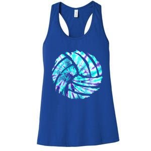 Volleyball Tie Dye Look Blue Purple Perfect Boys Or Girls Gift Women's Racerback Tank