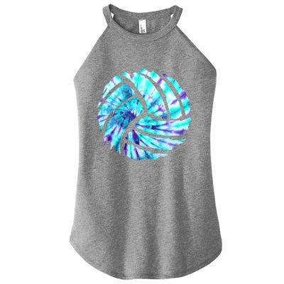 Volleyball Tie Dye Look Blue Purple Perfect Boys Or Girls Gift Women's Perfect Tri Rocker Tank