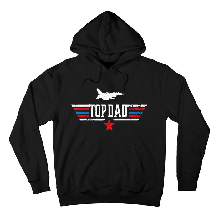 Vintage Top Dad Top Movie Gun Jet Fathers Day Birthday Hoodie