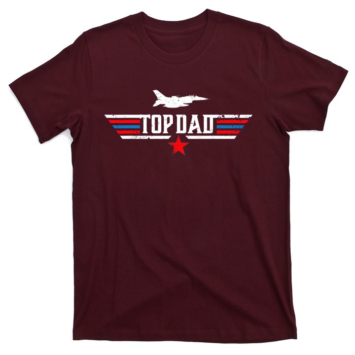 Vintage Top Dad Top Movie Gun Jet Fathers Day Birthday T-Shirt