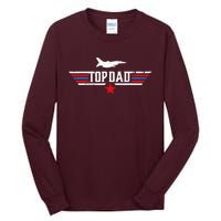 Vintage Top Dad Top Movie Gun Jet Fathers Day Birthday Tall Long Sleeve T-Shirt