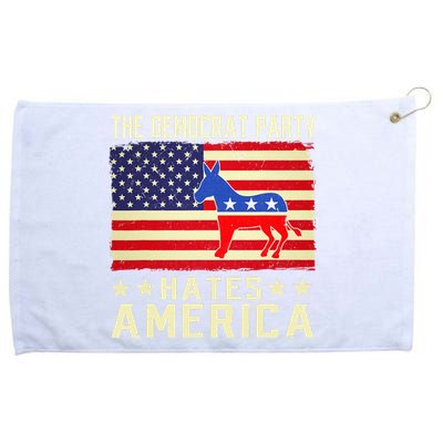 vintage The Democrat Party Hates America Donkey Grommeted Golf Towel