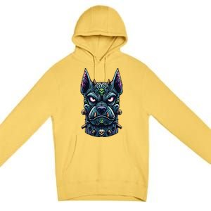 Voodoo Tiki Doberman Fierce Tribal Guardian Premium Pullover Hoodie