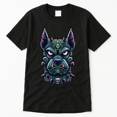 Voodoo Tiki Doberman Fierce Tribal Guardian Tall T-Shirt