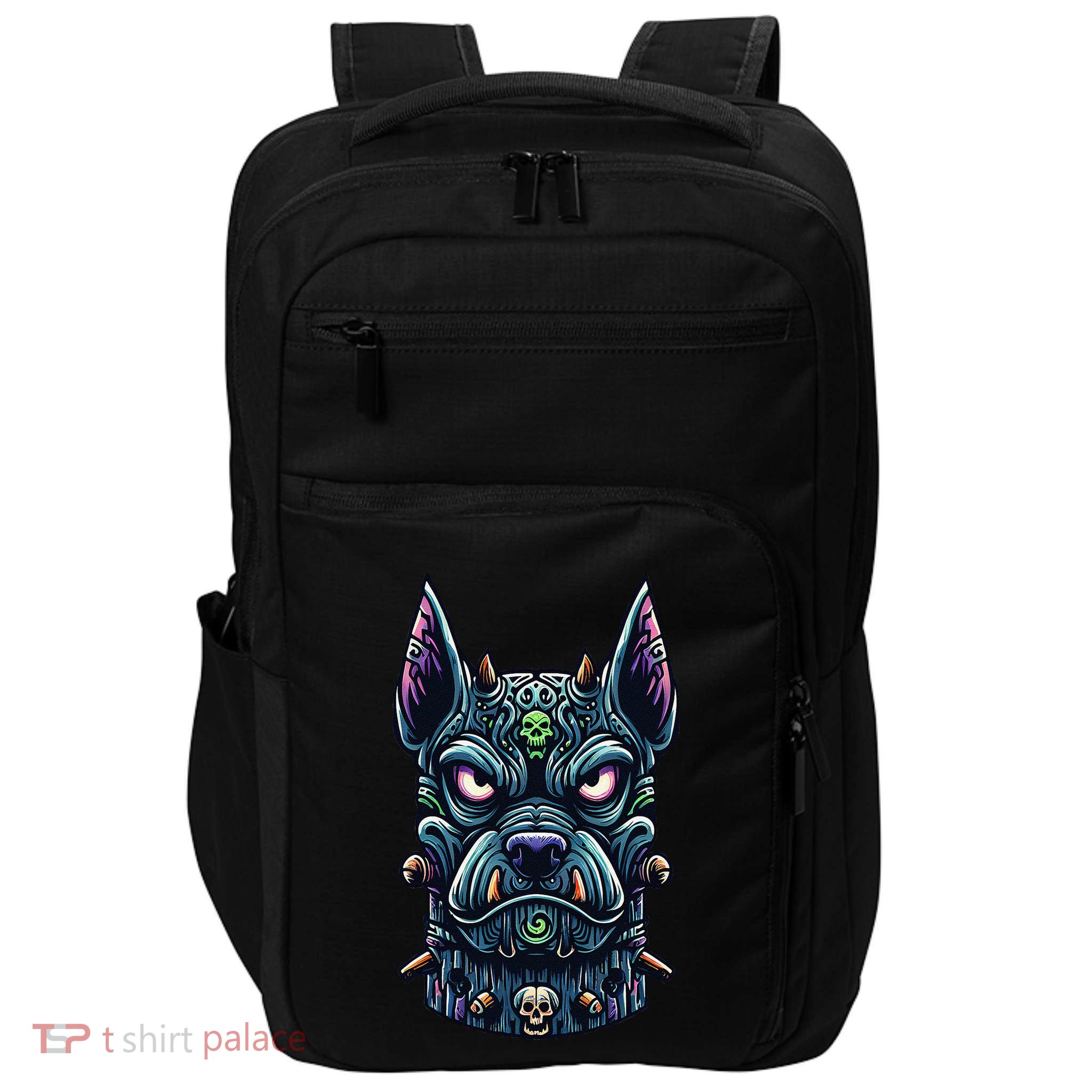 Voodoo Tiki Doberman Fierce Tribal Guardian Impact Tech Backpack