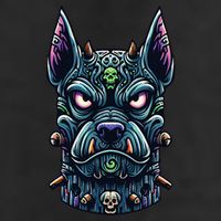 Voodoo Tiki Doberman Fierce Tribal Guardian 11oz C Handle Ceramic Mug