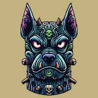 Voodoo Tiki Doberman Fierce Tribal Guardian Cooling Performance Crew T-Shirt