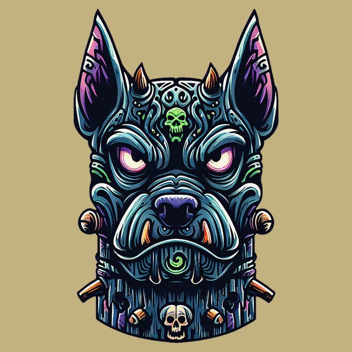 Voodoo Tiki Doberman Fierce Tribal Guardian Cooling Performance Crew T-Shirt