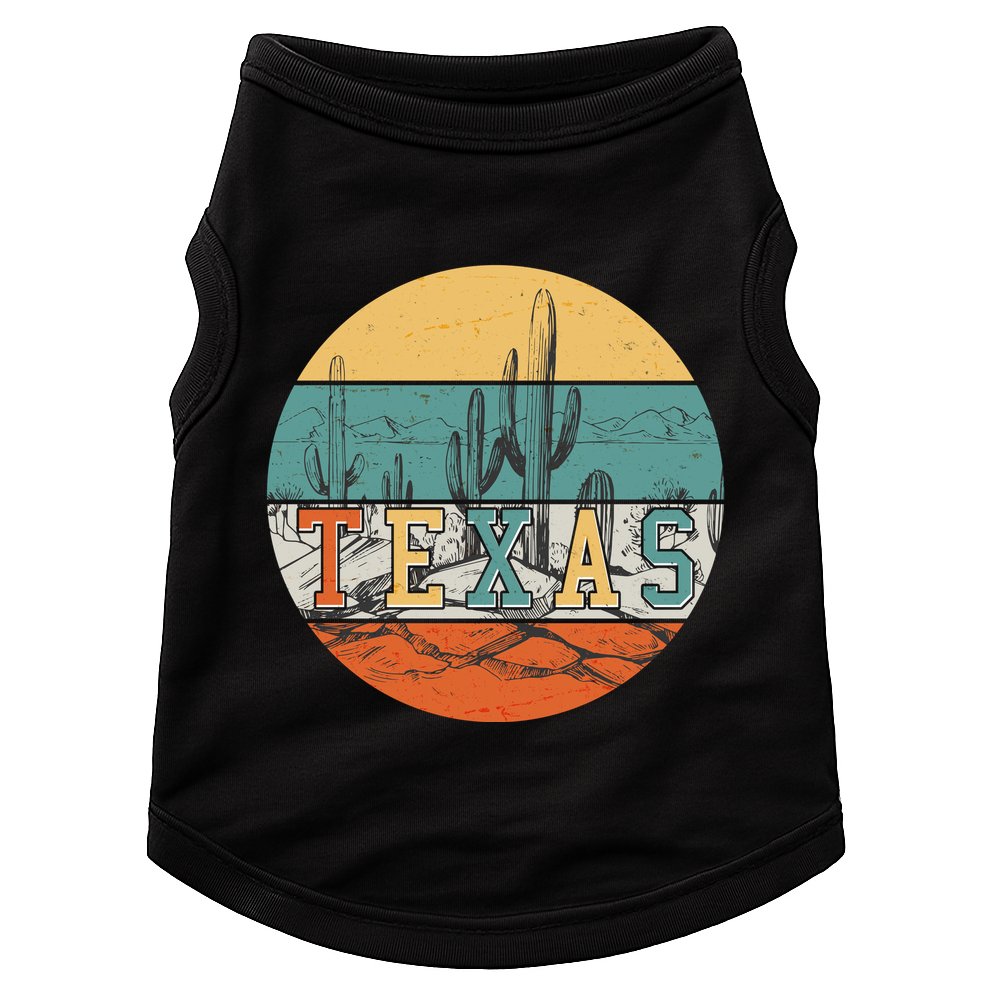 VIntage Texas Desert Cactus Emblem Doggie Tank