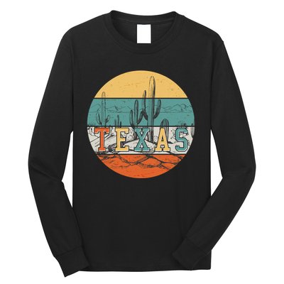 VIntage Texas Desert Cactus Emblem Long Sleeve Shirt