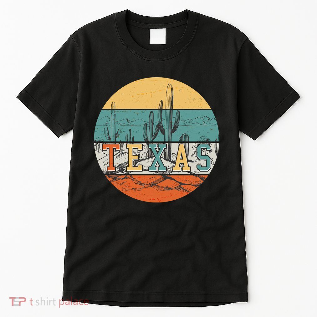 VIntage Texas Desert Cactus Emblem Tall T-Shirt