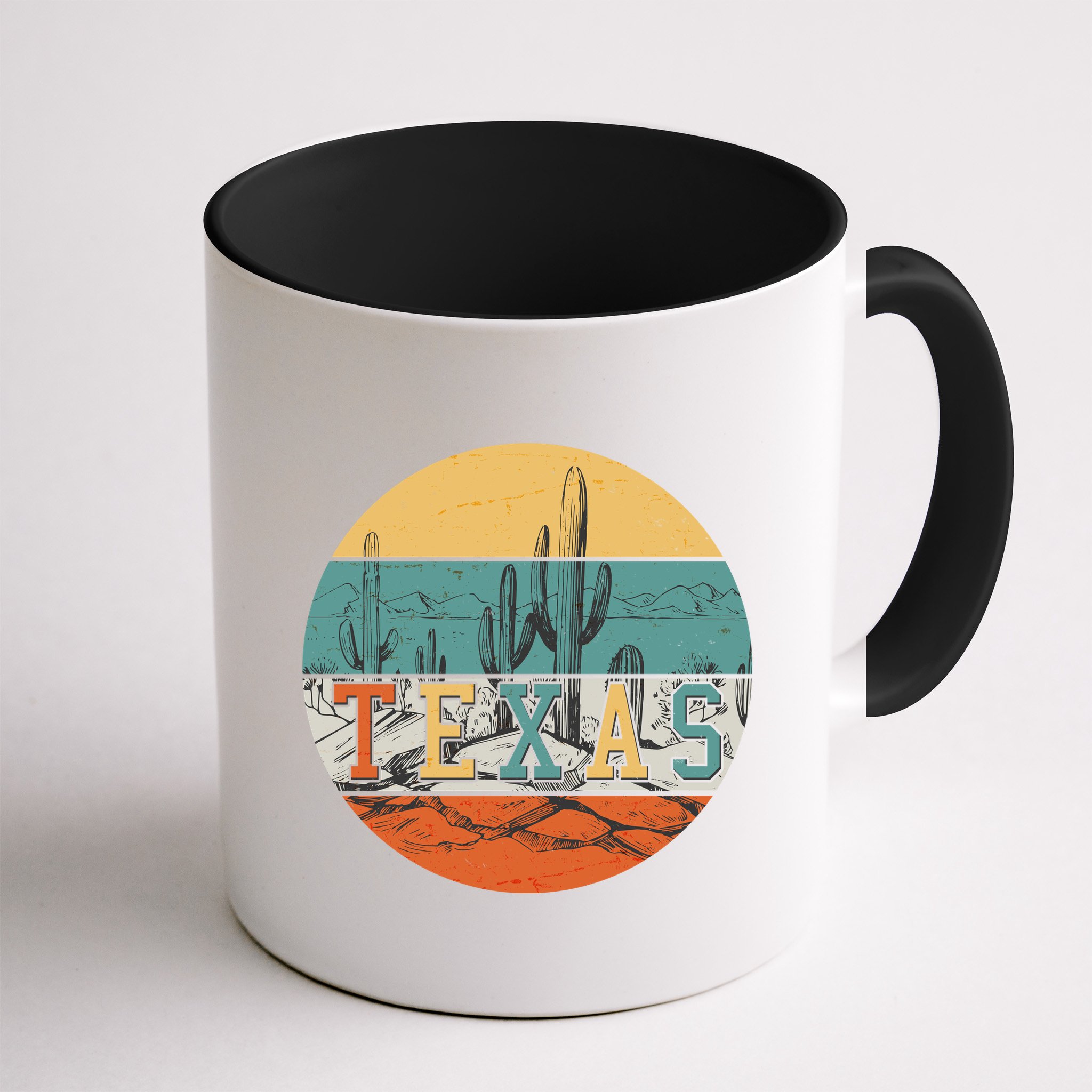 VIntage Texas Desert Cactus Emblem Mug