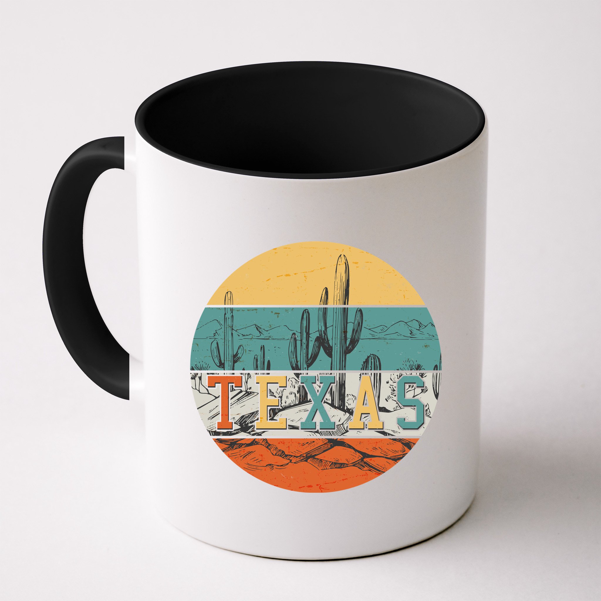 VIntage Texas Desert Cactus Emblem Mug