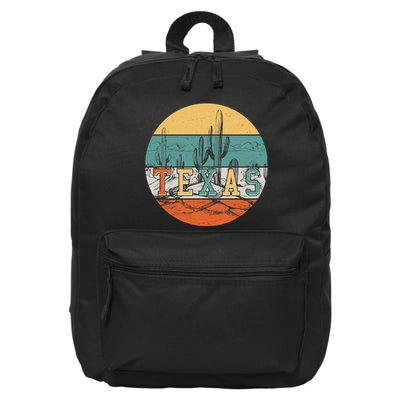 VIntage Texas Desert Cactus Emblem 16 in Basic Backpack