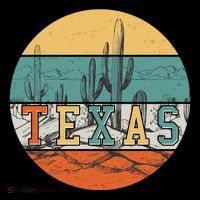 VIntage Texas Desert Cactus Emblem Poster