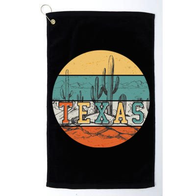 VIntage Texas Desert Cactus Emblem Platinum Collection Golf Towel