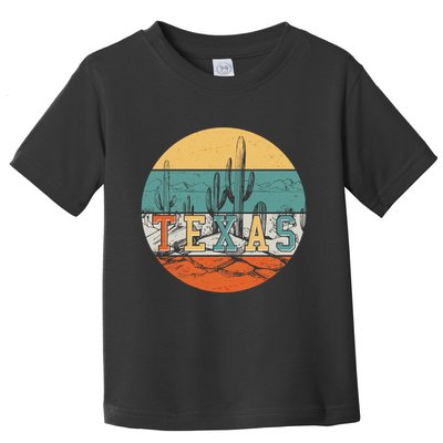 VIntage Texas Desert Cactus Emblem Toddler T-Shirt