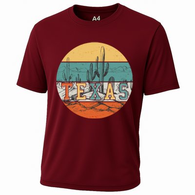 VIntage Texas Desert Cactus Emblem Cooling Performance Crew T-Shirt