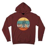 VIntage Texas Desert Cactus Emblem Hoodie