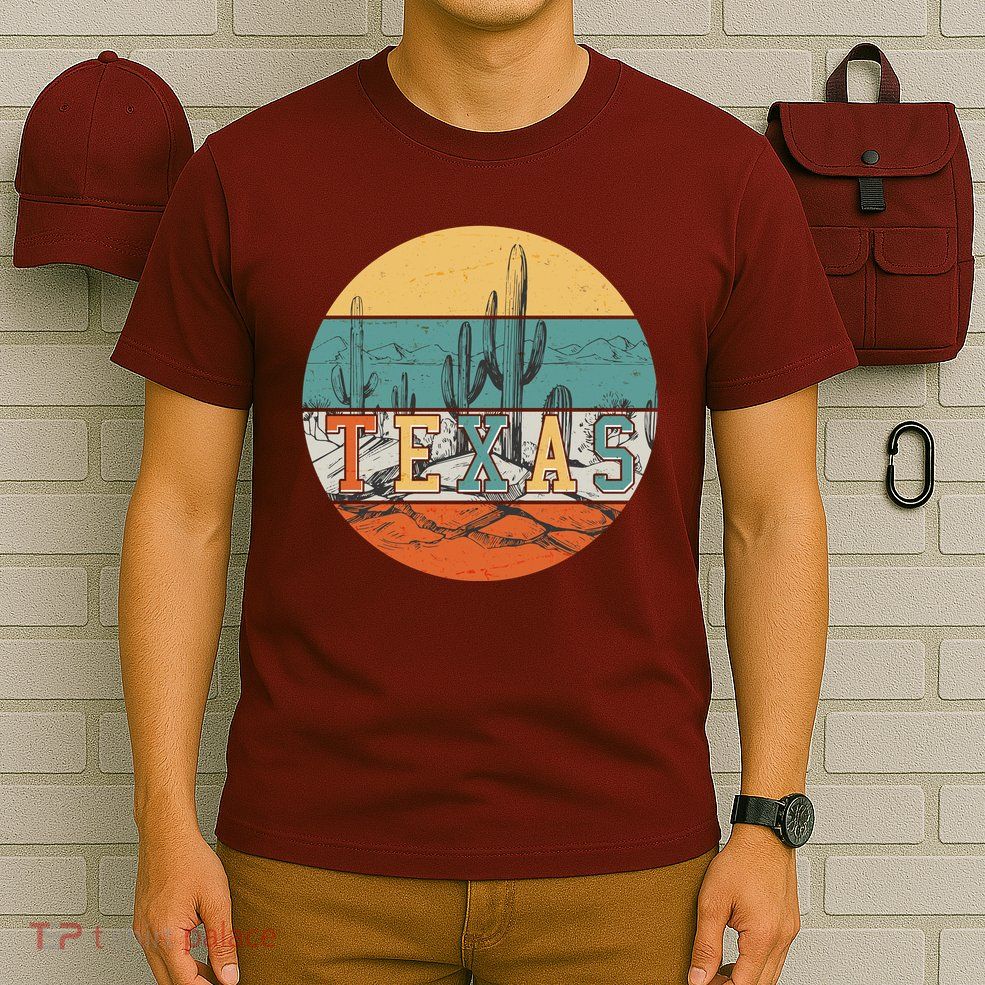 VIntage Texas Desert Cactus Emblem T-Shirt