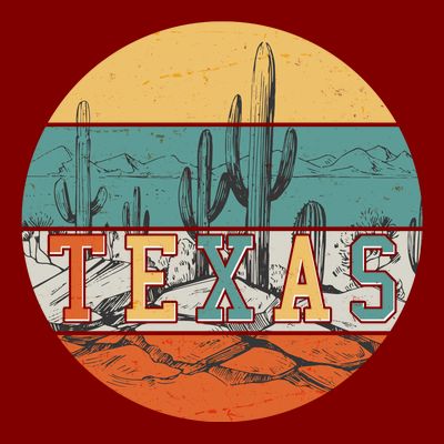 VIntage Texas Desert Cactus Emblem T-Shirt