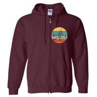 VIntage Texas Desert Cactus Emblem Full Zip Hoodie