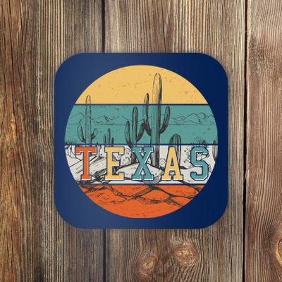 VIntage Texas Desert Cactus Emblem Coaster