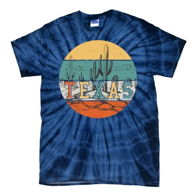 VIntage Texas Desert Cactus Emblem Tie-Dye T-Shirt