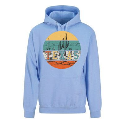 VIntage Texas Desert Cactus Emblem Unisex Surf Hoodie