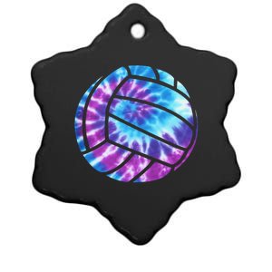 Volleyball Tie Dye Blue Purple Ceramic Star Ornament