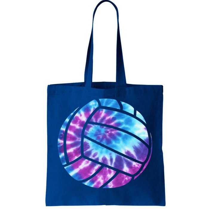 Volleyball Tie Dye Blue Purple Tote Bag