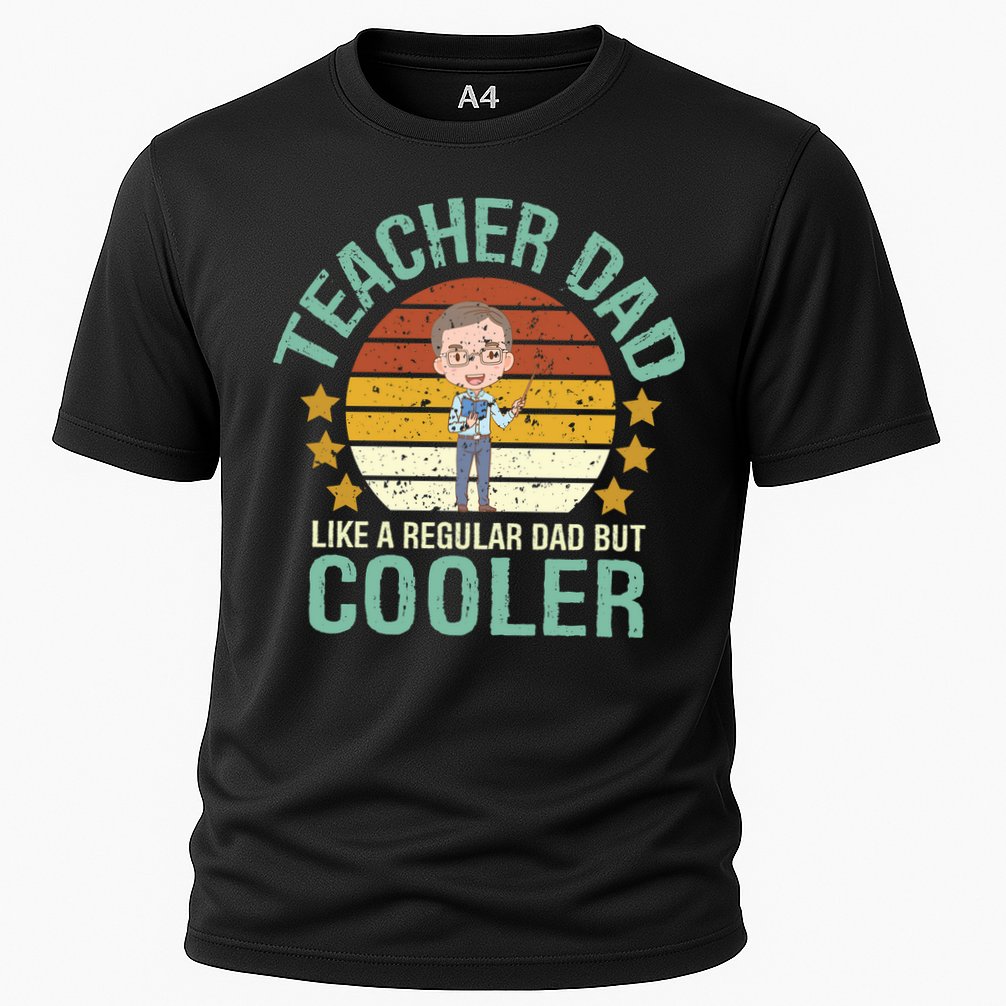 Vintage Teacher Dad Cool Dad Teacher Dad Essential Father Gift Father's Day Performance Shirt