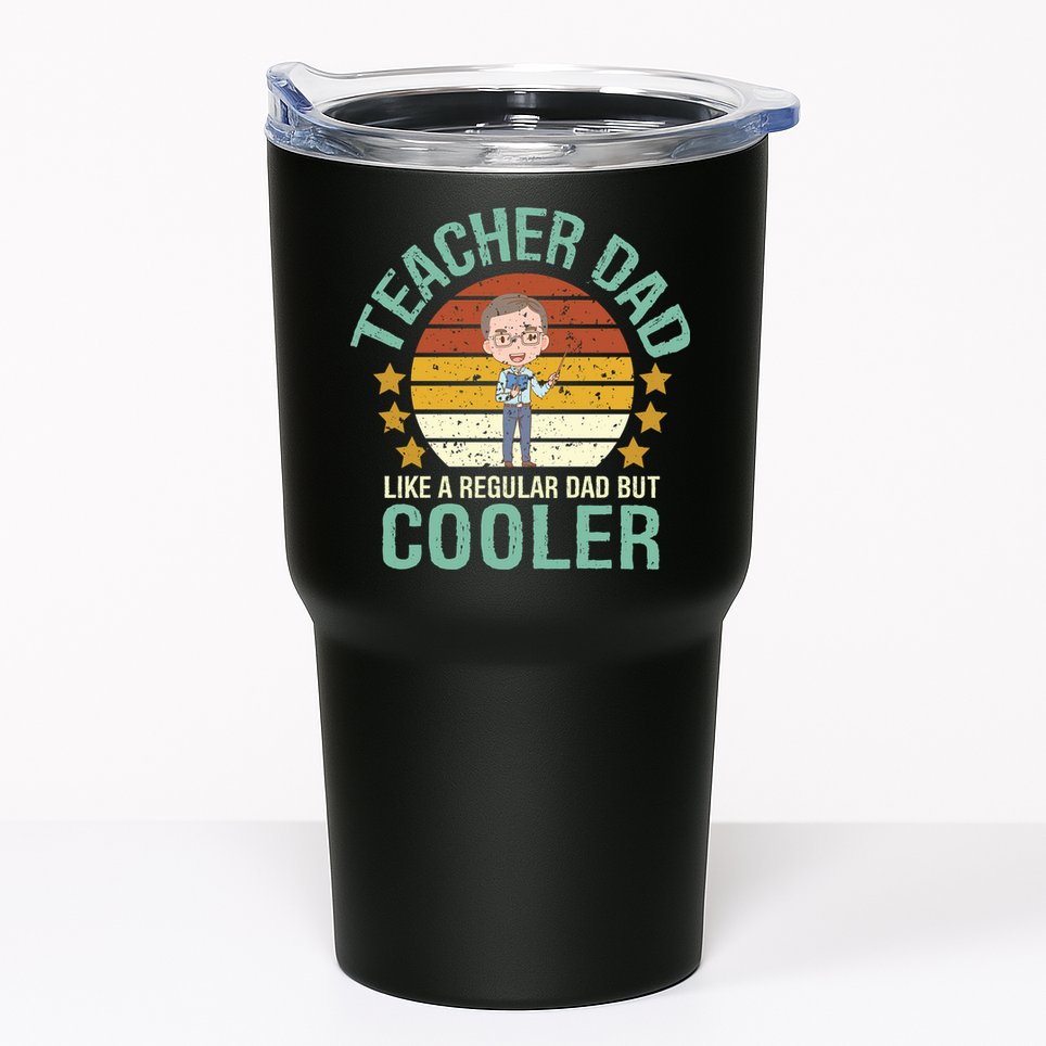 Vintage Teacher Dad Cool Dad Teacher Dad Essential Father Gift Father's Day Tumbler