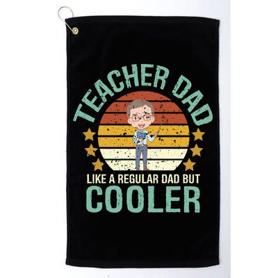 Vintage Teacher Dad Cool Dad Teacher Dad Essential Father Gift Father's Day Golf Towel