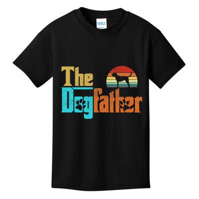 Vintage The Dogfather Goldador Dog Owner Kids T-Shirt