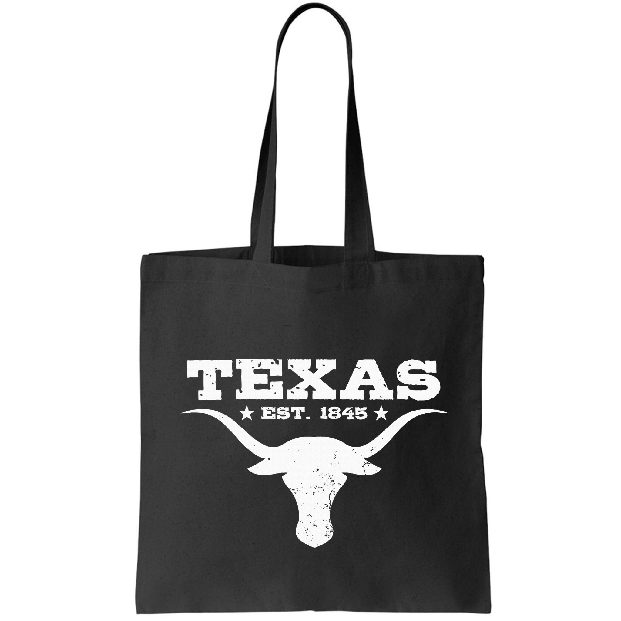 Vintage Texas Distressed Est. 1845 Longhorn Bull = Bag