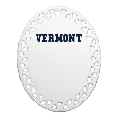 Vermont Throwback Design Classic Ceramic Oval Ornament