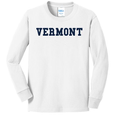 Vermont Throwback Design Classic Kids Long Sleeve Shirt