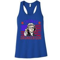 Vintage Thomas Drunkerson Patriotic 4th Of July Flag Funny Gift Women's Racerback Tank