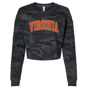 Virginia Throwback Design Classic Cropped Pullover Crew