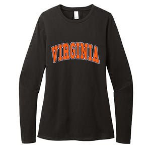 Virginia Throwback Design Classic Womens CVC Long Sleeve Shirt