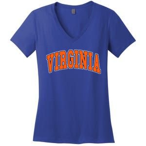 Virginia Throwback Design Classic Women's V-Neck T-Shirt