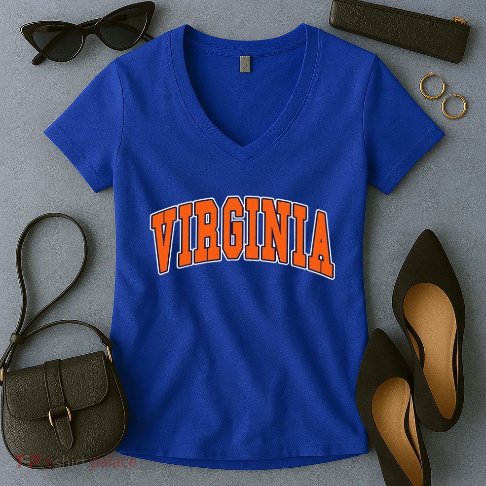 Virginia Throwback Design Classic Women's V-Neck T-Shirt