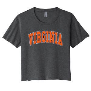 Virginia Throwback Design Classic Women's Crop Top Tee