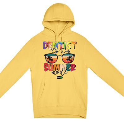 Vintage Tie Dye Dentist Off Duty Summer Vacay Mode On Meaningful Gift Premium Pullover Hoodie